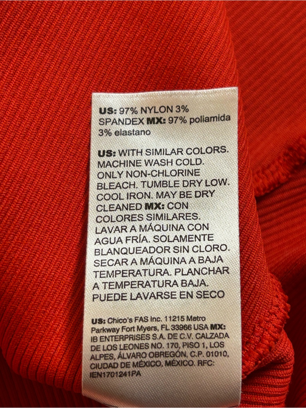 WHBM FORME Ribbed Stretch Tank Top Red Size L NWOT - Picture 5 of 8